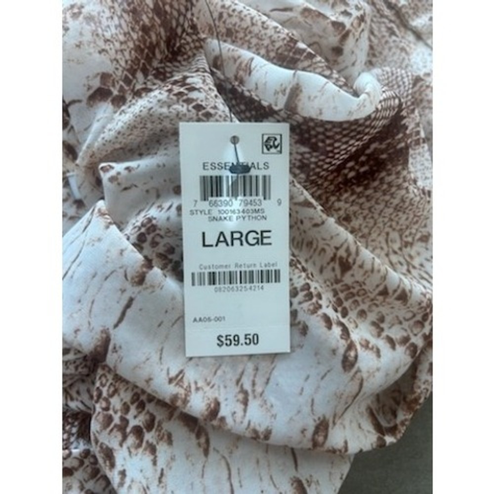 Bar III Snake Python Print Tie Front Sheet Long S… - image 5